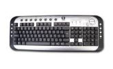teclado usb preto e prata