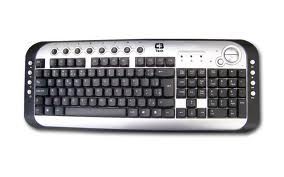 teclado usb preto e prata